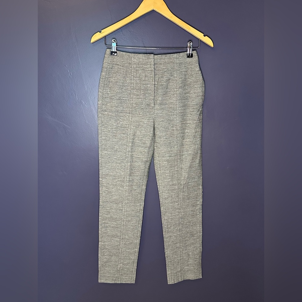 ATTO High Waist Flat Front Slim Leg Trouser Cotton Blend EUC Size 2